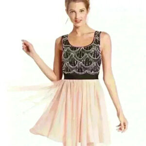 As U Wish Juniors Dress, Sequin & Tulle